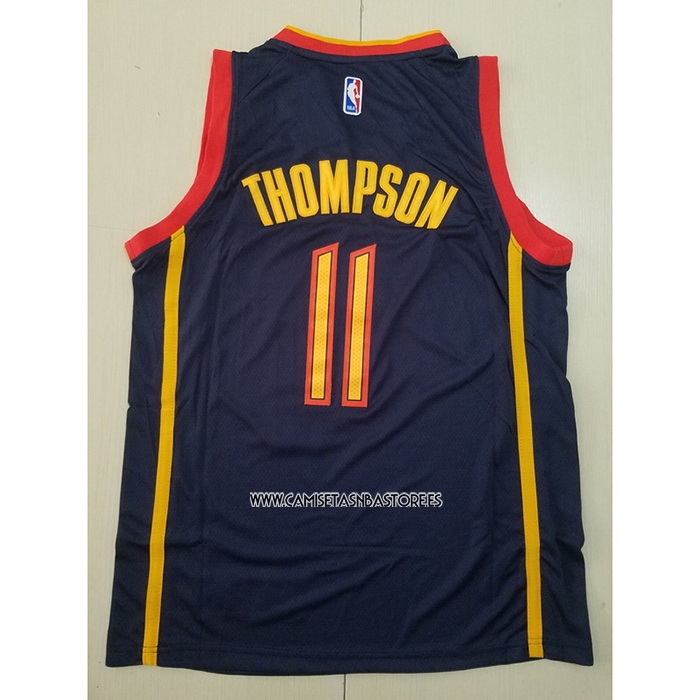 Klay Thompson NO 11 Camiseta Golden State Warriors Ciudad 2020-21 Negro